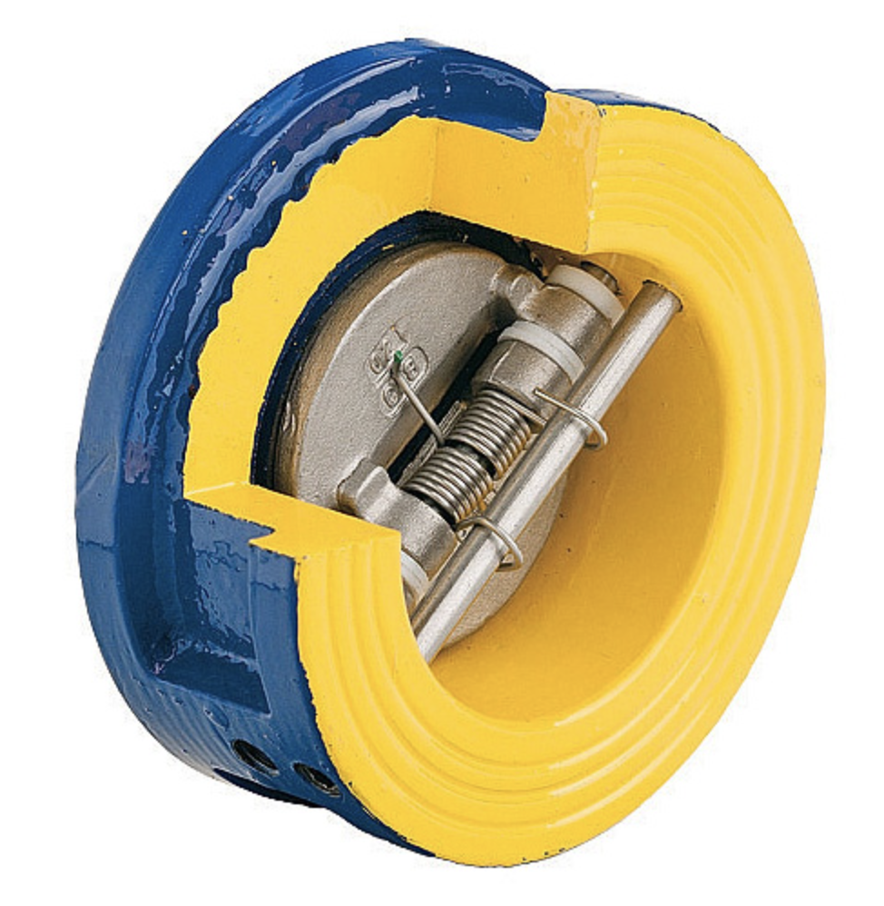 Клапан зворотний підпружинений двостулковий Zetkama 407 Ду 250 Ру 16, фото 1