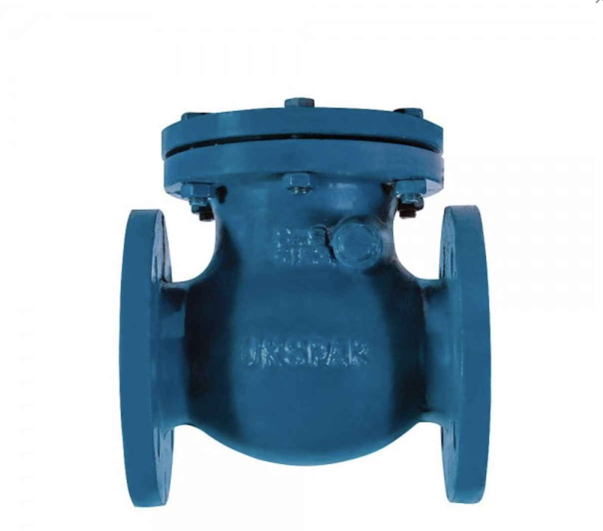 Зворотний клапан поворотний фланцевий чавунний Ду 80 Ру 16, фото 1