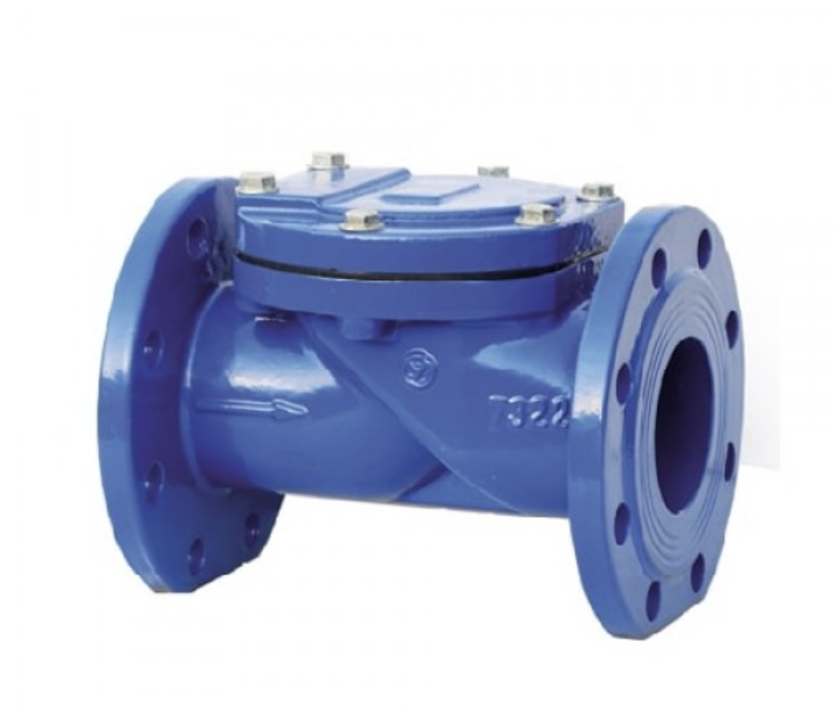 Зворотний клапан поворотний фланцевий чавунний Ду 125 Ру 16 (тарілка нж сталь), фото 1