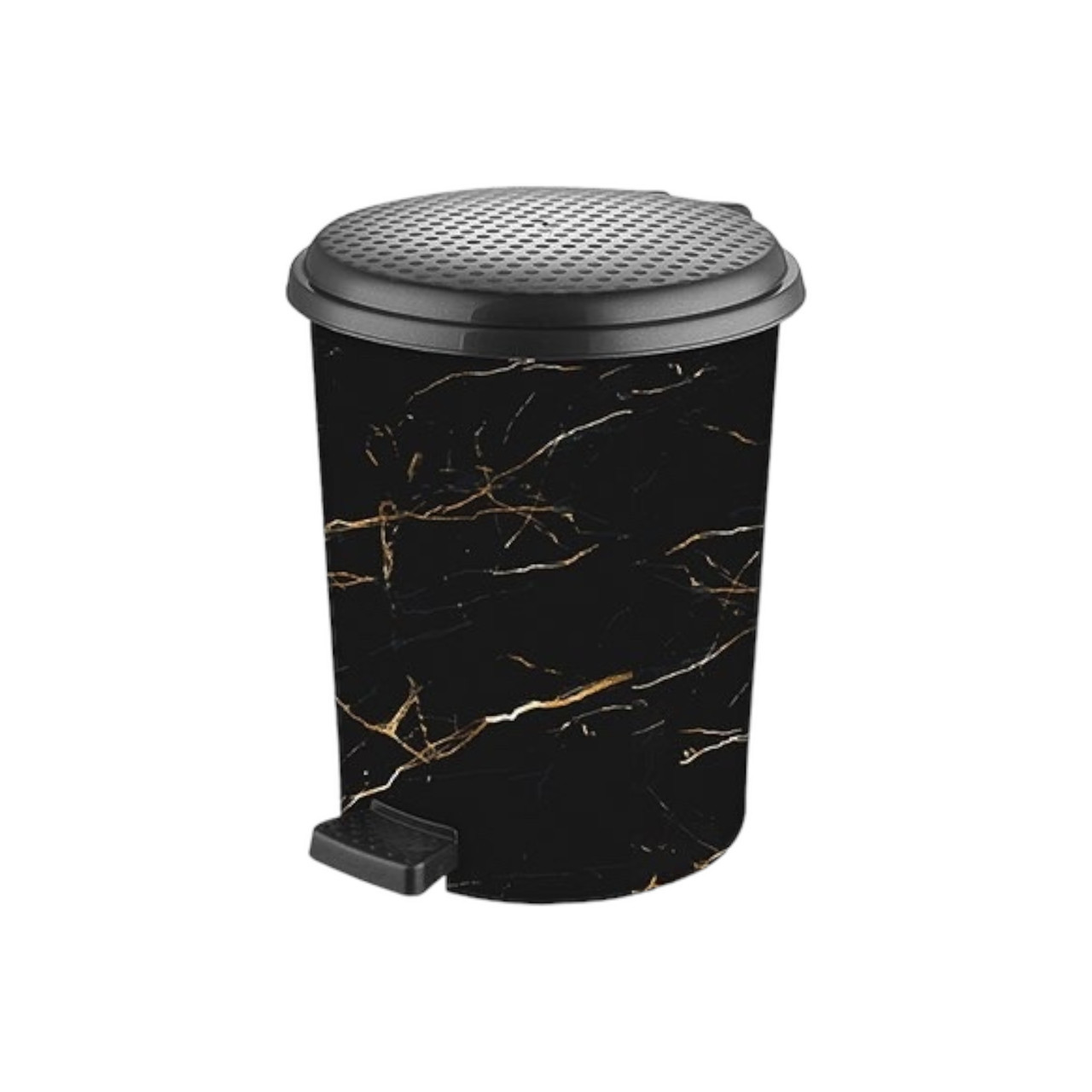 Відро з педаллю пластикове 11 л чорний граніт