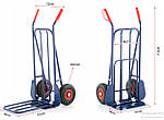 Міцний сталевий візок HIGHER до 300 кг (з адаптерами для дров), фото 9