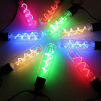 Гірлянда Трубки-сосульки подовжена спираль колір мікс