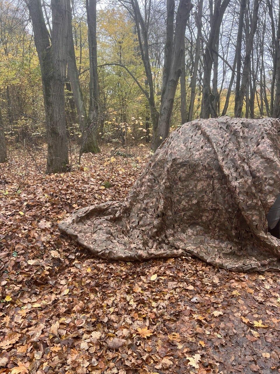 Маскувальна сітка 6×4 м на авто, бліндаж та військової техніки | Хвойний ліс | Ukr shield, фото 1