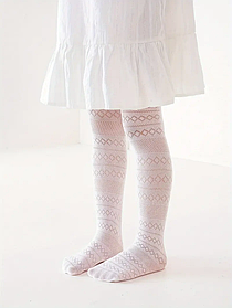 Колготи ажурні дитячи білі 104-122