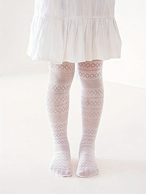 Колготи ажурні дитячи білі 122-140