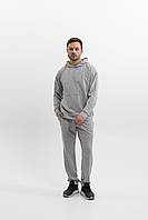 Спортивний повсякденний костюм чоловічий з двонитки худі та штани меланж весна-осінь