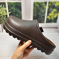 Стильні чоловічі утеплені сабо Gipanis розмір 42 (27 см) коричневого кольору