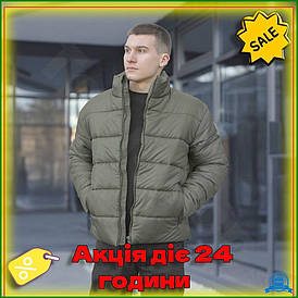 Куртка зимова Pobedov Bubble Gum Хакі чоловіча водовідштовхувальна утеплена для холоду та снігу