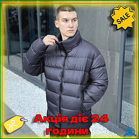 Куртка Pobedov Snowfall Темно-синя чоловіча зимова куртка з водовідштовхувальним просоченням для холоду та вітру