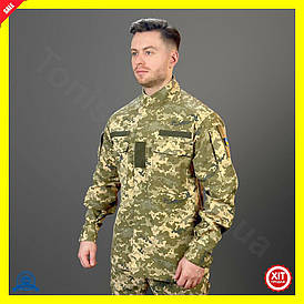Кітель Rip-Stop Піксель мілітарі з чотирма кишенями для чоловіків легкий тактичний одяг для активного відпочинку