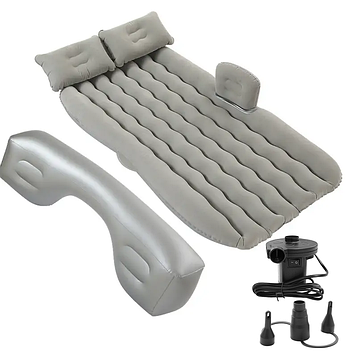 Надувний автомобільний матрац для заднього сидіння + подушки KT7001902, Сірого кольору PeremogaUA