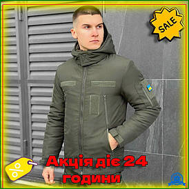 Куртка Pobedov зимова чоловіча Motive ЗИМА Хакі водовідштовхувальна тепла куртка для військових
