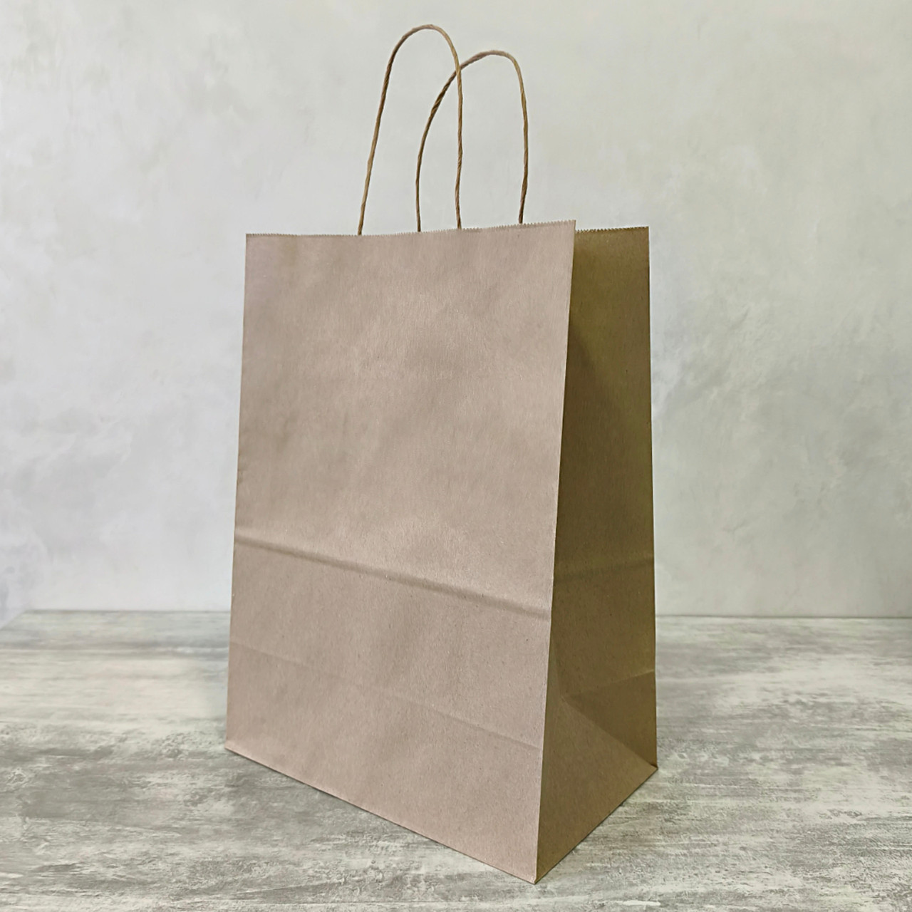 Крафт пакет коричневий з ручками 260*150*350 мм, папір 100 г/м2 для доставки продуктів, одягу, фото 1