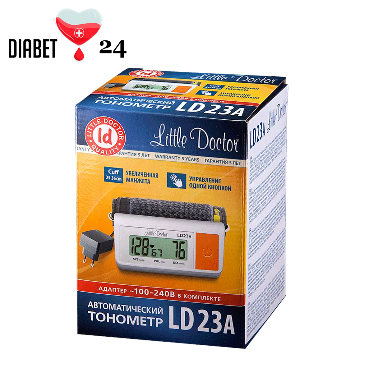 Тонометр Little Doctor LD-23A автоматичний із мережевим адаптером, фото 1