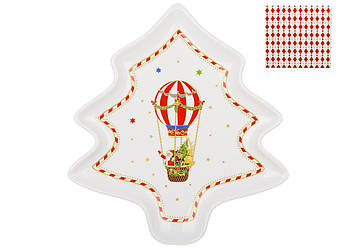 Блюдо порцелянове у формі ялинки 23.5*21.5*2см Зимова казка