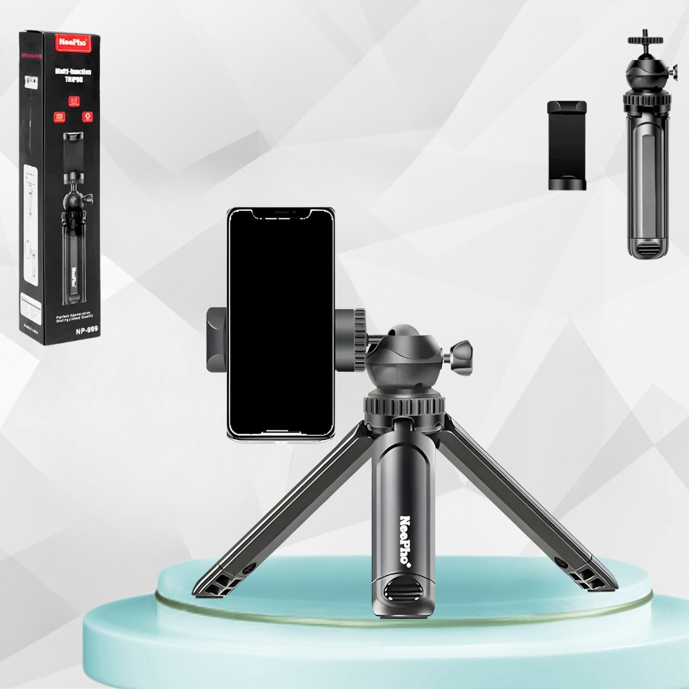 Універсальний міні штатив трипод NeePho NP-999 для камер смартфонів екшн-камер портативна настільна тринога для телефону, фото 1