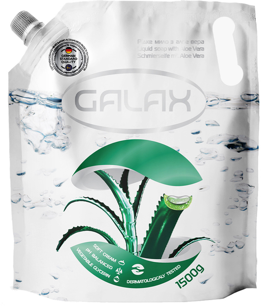 Рідке мило для рук з алое вера 1500 г дойпак, Galax, Арт.67292