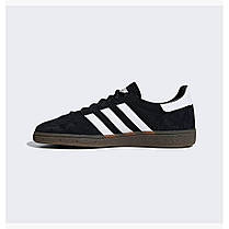 Adidas Handball Spezial Black White чоловічі кросівки Адідіс Спешл чорні білі замшеві демісезон, фото 4