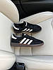Adidas Handball Spezial Black White чоловічі кросівки Адідіс Спешл чорні білі замшеві демісезон, фото 9