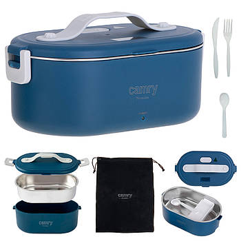 Контейнер для їжі з підігрівом Camry CR 4517 — 0,8 л, 48 Вт, нерж. сталь