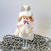 Новорічна фігурка підвіска , декоративна лялька в хутрі