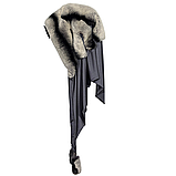 Жіноча хутряна хустка на голову з натурального хутра кролика рекс "Павук", фото 7