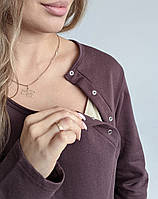 Тепла сорочка для годування (шоколадний), фото 5