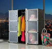 Шафа пластикова складна для гуртожитку та дому до 10кг на 1 комірку 110х110х35 см