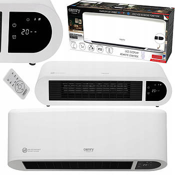 Стінний тепловентилятор-обігрівач Camry CR 7753 — 2000 Вт, настінний монтаж, LED-дисплей