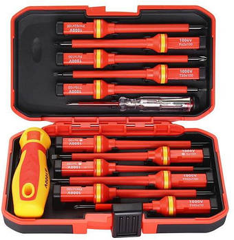 Набір викруток діелектричних 11 шт + викрутка-індикатор KD5972