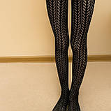 Колготи ажурні дитячи чорні 104-122, фото 5