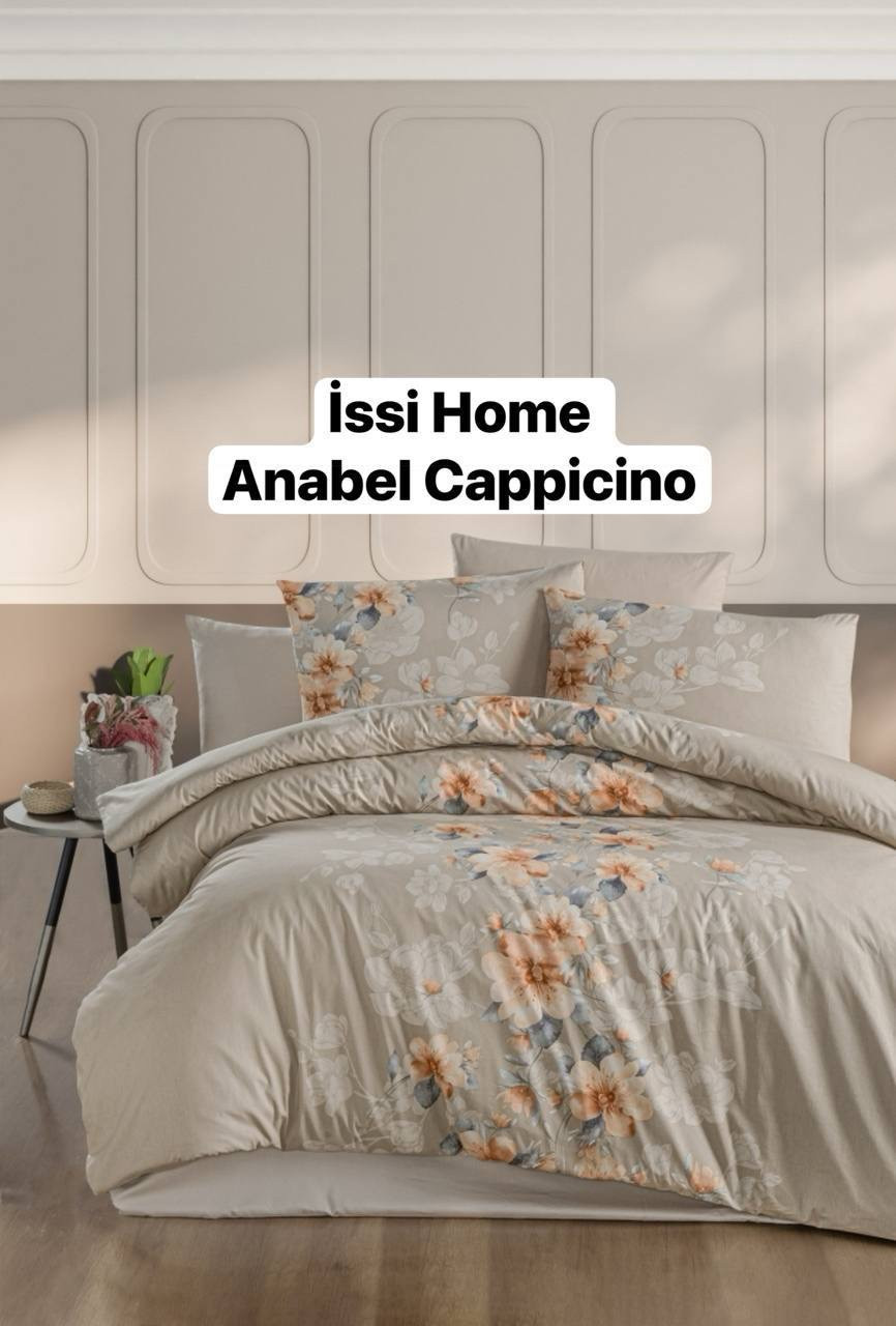Постільна білизна İssi Home  євро розмір ранфорс Anabel Cappicino, фото 1