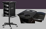 Помічник-візок Comair Colorboy black (43x37x97,5) для перукарів та колористів, фото 4