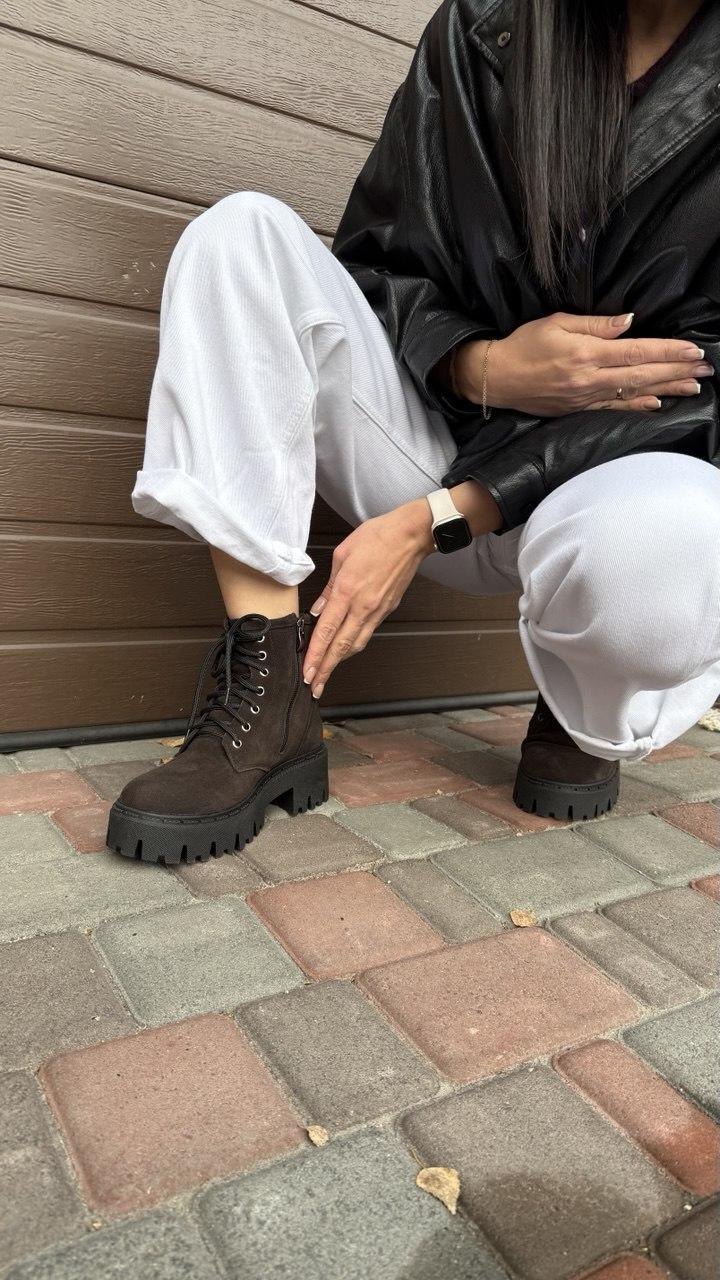 Ботінки жіночі, коричневі, фото 1