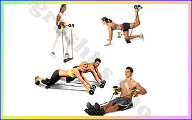 Тренажер для всього тіла Revoflex Xtreme з шістьма рівнями навантаження для преса рук ніг сідниць та 44 вправами