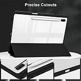 Чохол Clear Acrylic Samsung Galaxy Tab S10 Ultra SM-X920 SM-X926 / Galaxy Tab S9 Ultra SM-X910 SM-X916 з місцем для стілусу Чорний, фото 3