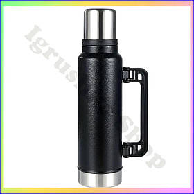 Кружка термос 1400 мл туристичний термос із нержавіючої сталі з чашкою зручна ручка для гарячих та холодних напоїв