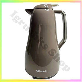 Термос глечик Feenik DK-150 туристичний посуд з ручкою протиковзне покриття об'єм 1 5 літра зберігає температуру напоїв