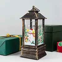 Музичний металевий новорічний ліхтарик-світильник h=28 см