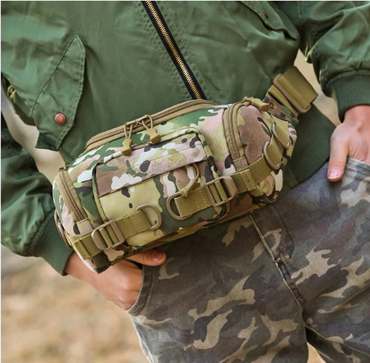 Тактична поясна сумка-бананка Multicam