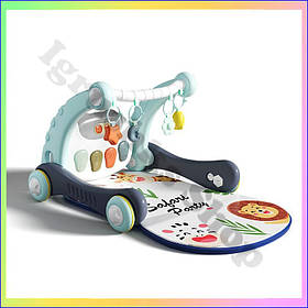 Ходунки для дітей з килимком Baby Steps музичний центр Бізіборд піаніно Bluetooth пульт ДК 6 в 1 для малюків