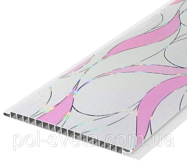 Панель пластикова Decomax Garmony rosa 6000х250х8 мм Кольорові пластикові панелі Стінова панель пвх, фото 1