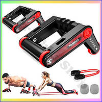 Ролери для фітнесу Lutino колісні упори для віджимань тренажер еспандер для преса та зміцнення м'язів всього тіла