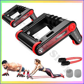 Ролери для фітнесу Lutino колісні упори для віджимань тренажер еспандер для преса та зміцнення м'язів всього тіла