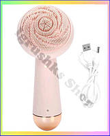 Силіконова масажна щітка для очищення обличчя Finishing Touch Flawless Cleanse водонепроникна з режимами масажу та вібрації