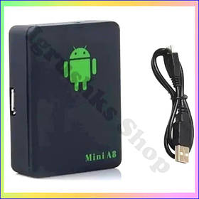 GSM трекер Tracker Mini A8 з функцією прослуховування для автомобіля вдома відстеження дітей собак маячок GPS трекінг