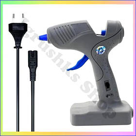 Пістолет для гарячого клею S 609 клейовий термопістолет від мережі 220v та батарейок для ремонту та рукоділля 20W 7мм