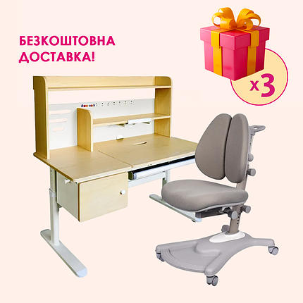 Комплект меблів Cubby Toru Grey + дитяче крісло Fundesk Fortuna Grey, фото 1