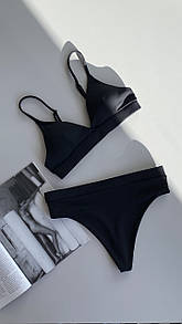Купальник жіночий Lia з високою талією чорний