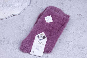 Норкові шкарпетки пухнасті жіночі зимові шкарпетки, Корона, бузковий